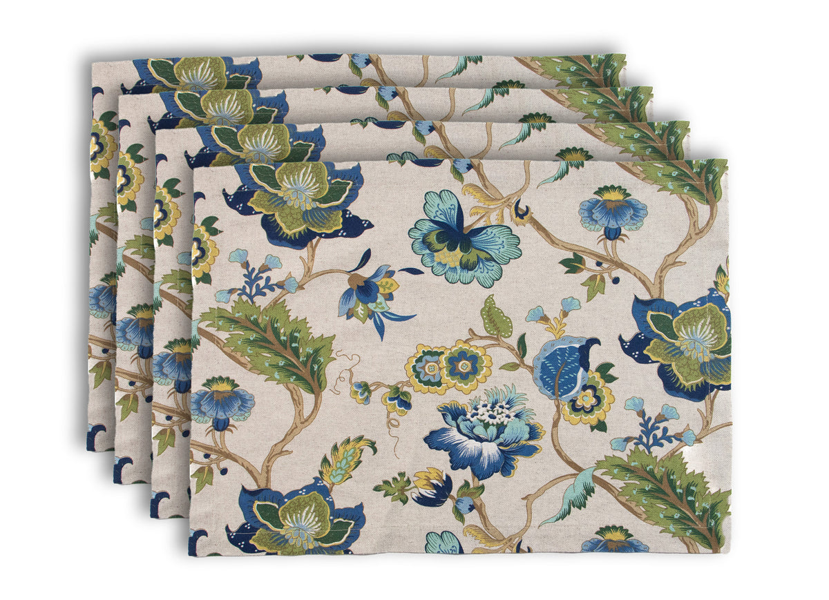 MANTEL INDIVIDUAL ALGOGÓN ESTAMPADO (SET 4 PIEZAS)