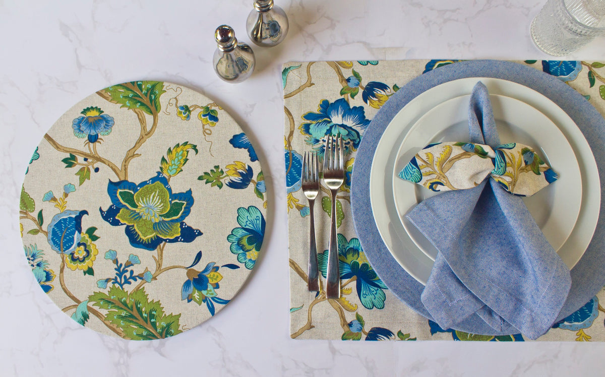 MANTEL INDIVIDUAL ALGOGÓN ESTAMPADO (SET 4 PIEZAS)